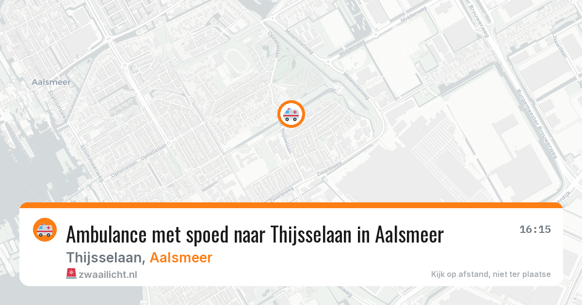 Ambulance met spoed naar Thijsselaan in Aalsmeer — 27 jul 2026