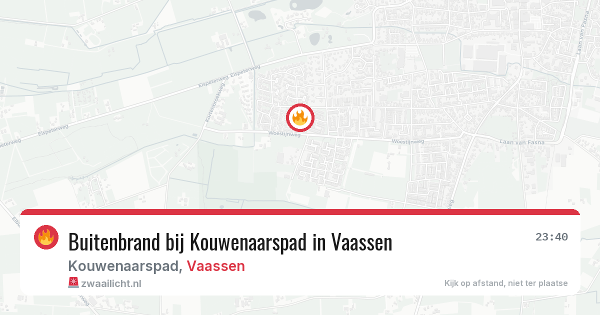 Buitenbrand bij Kouwenaarspad in Vaassen — 18 jul 2026