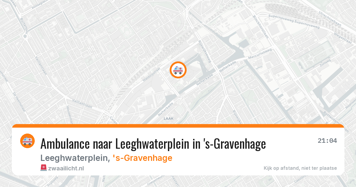 Ambulance naar Leeghwaterplein in 's-Gravenhage — 18 mei 2026