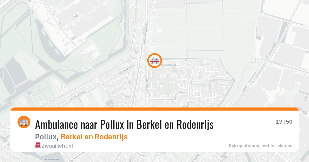 Ambulance naar Pollux in Berkel en Rodenrijs — 13 aug 2026
