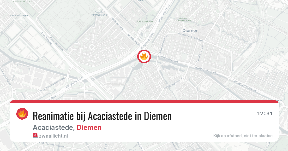 Reanimatie bij Acaciastede in Diemen — 29 jun 2026