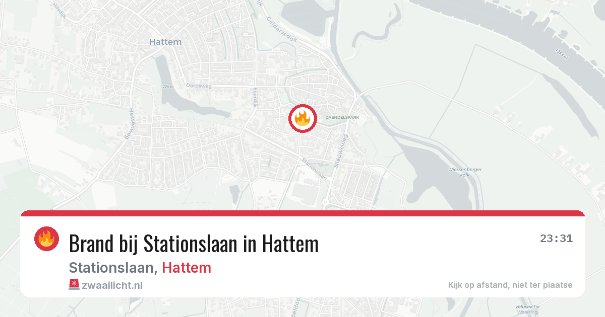 Brand bij Stationslaan in Hattem — 14 jul 2026