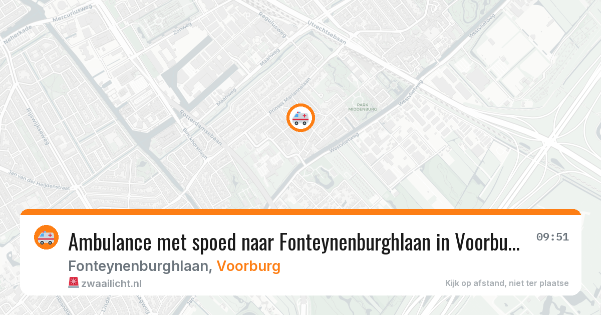 Ambulance met spoed naar Fonteynenburghlaan in Voorburg — 25 mrt 2026