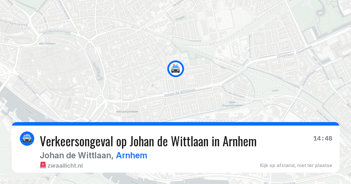 Verkeersongeval op Johan de Wittlaan in Arnhem — 24 apr 2026
