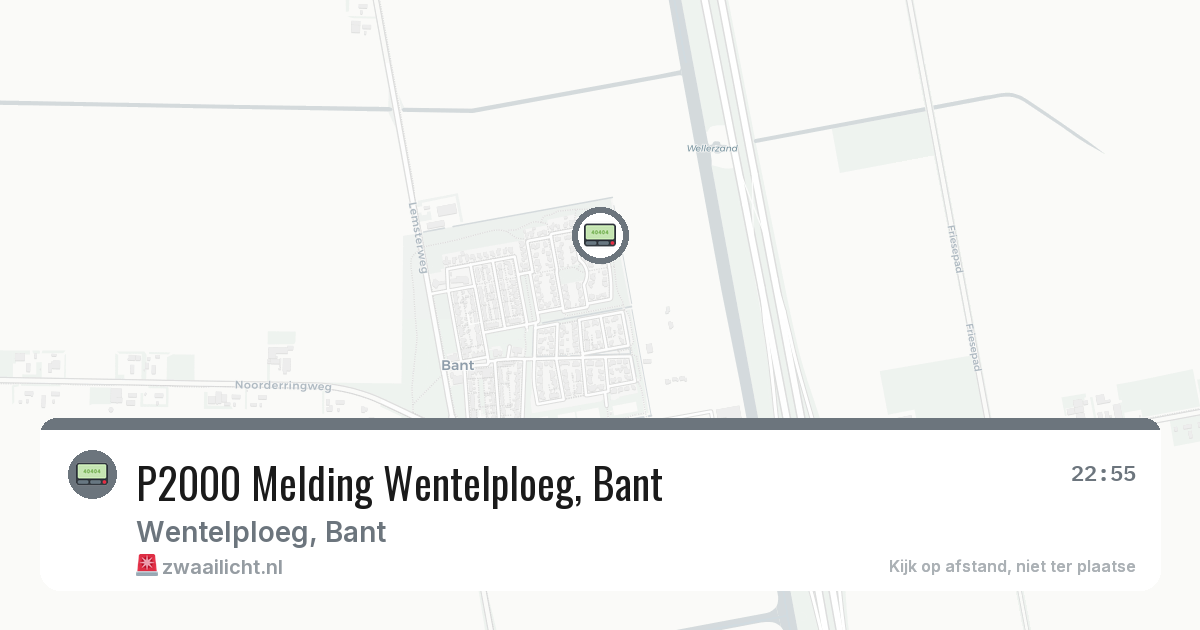 P2000 Melding Wentelploeg, Bant — 1 feb 2026
