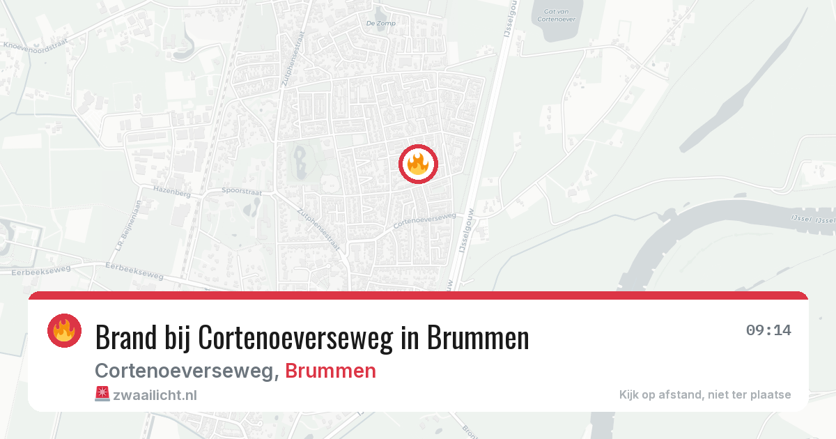 Brand bij Cortenoeverseweg in Brummen — 13 jun 2026