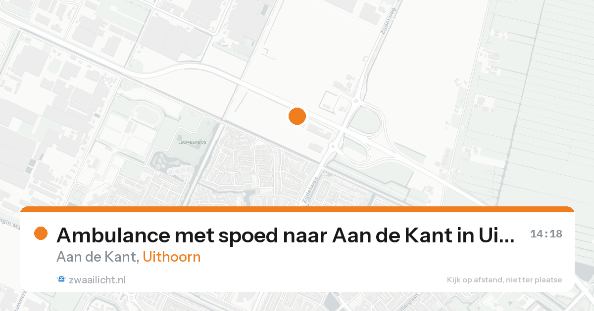 Ambulance met spoed naar Aan de Kant in Uithoorn — 25 aug 2026
