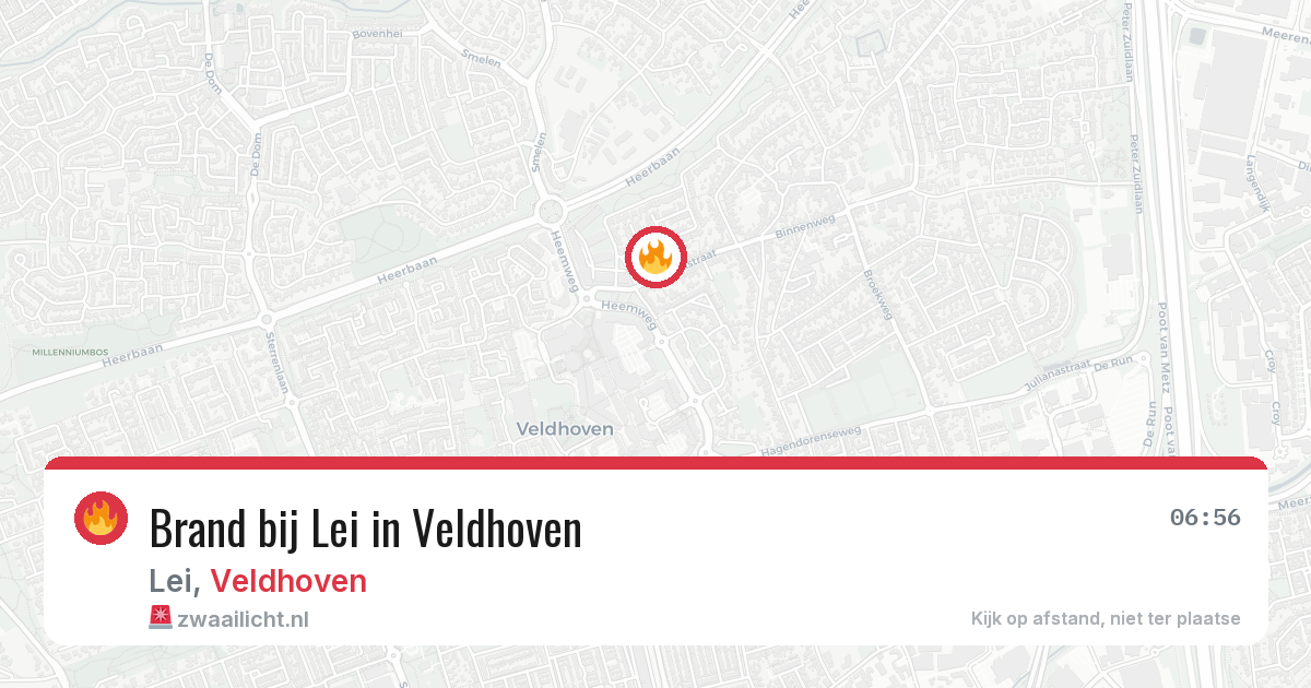 Brand bij Lei in Veldhoven — 30 jun 2026