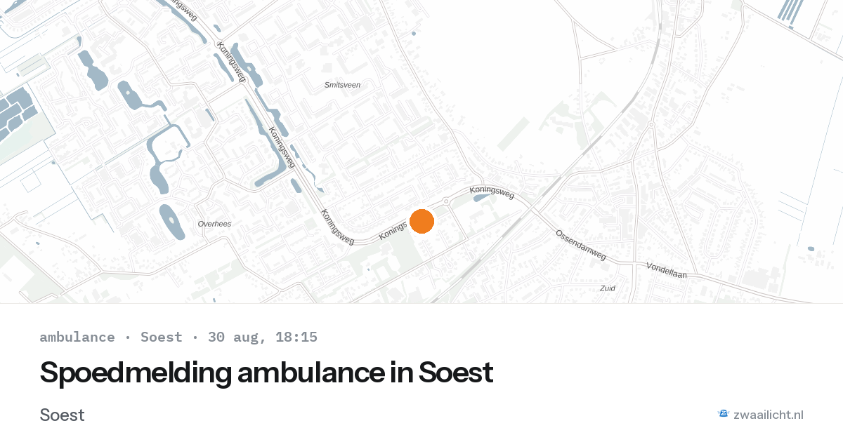 Spoedmelding ambulance in Soest — 30 aug 2026