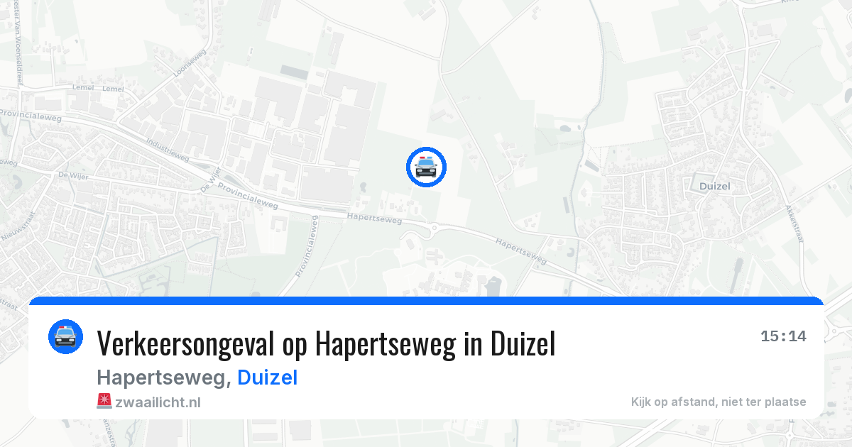 Verkeersongeval op Hapertseweg in Duizel — 31 mei 2026