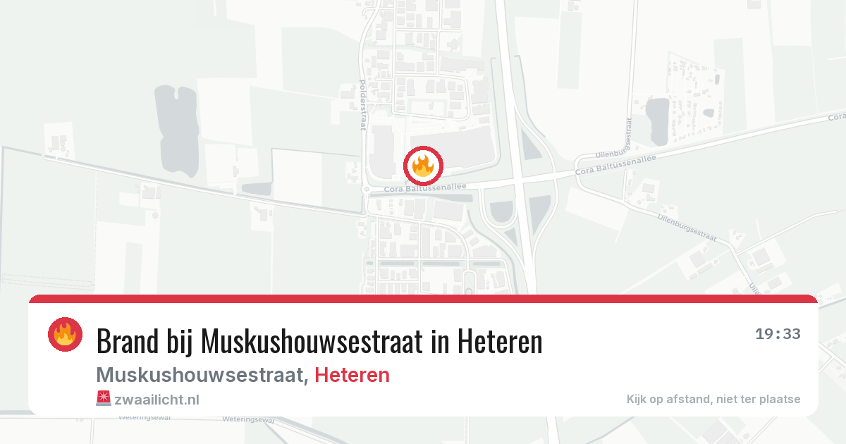 Brand bij Muskushouwsestraat in Heteren — 22 mrt 2026