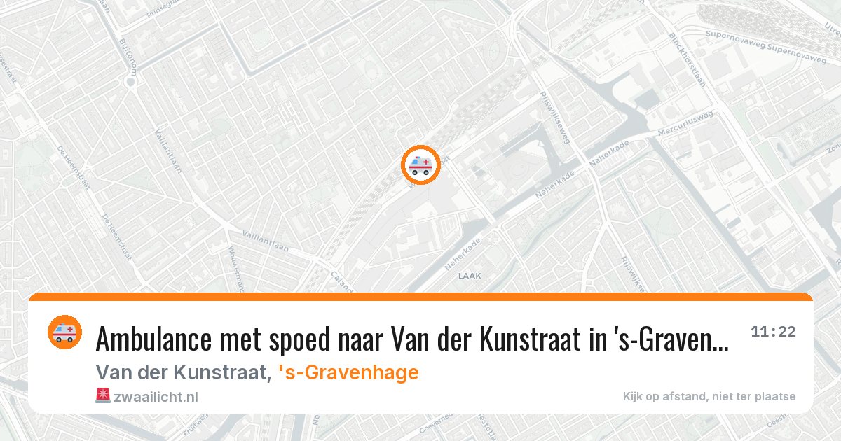 Ambulance met spoed naar Van der Kunstraat in 's-Gravenhage — 28 jul 2026
