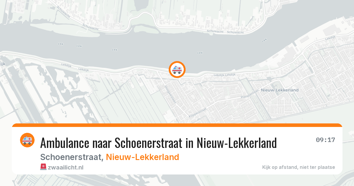 Ambulance naar Schoenerstraat in Nieuw-Lekkerland — 30 mrt 2026