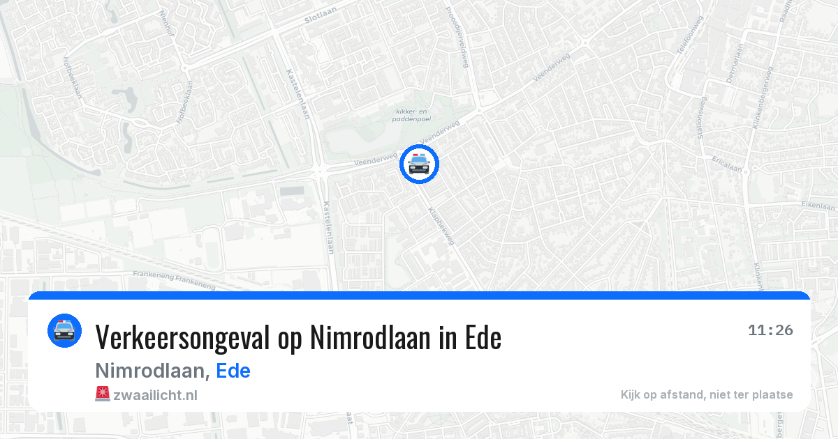 Verkeersongeval op Nimrodlaan in Ede — 9 feb 2026