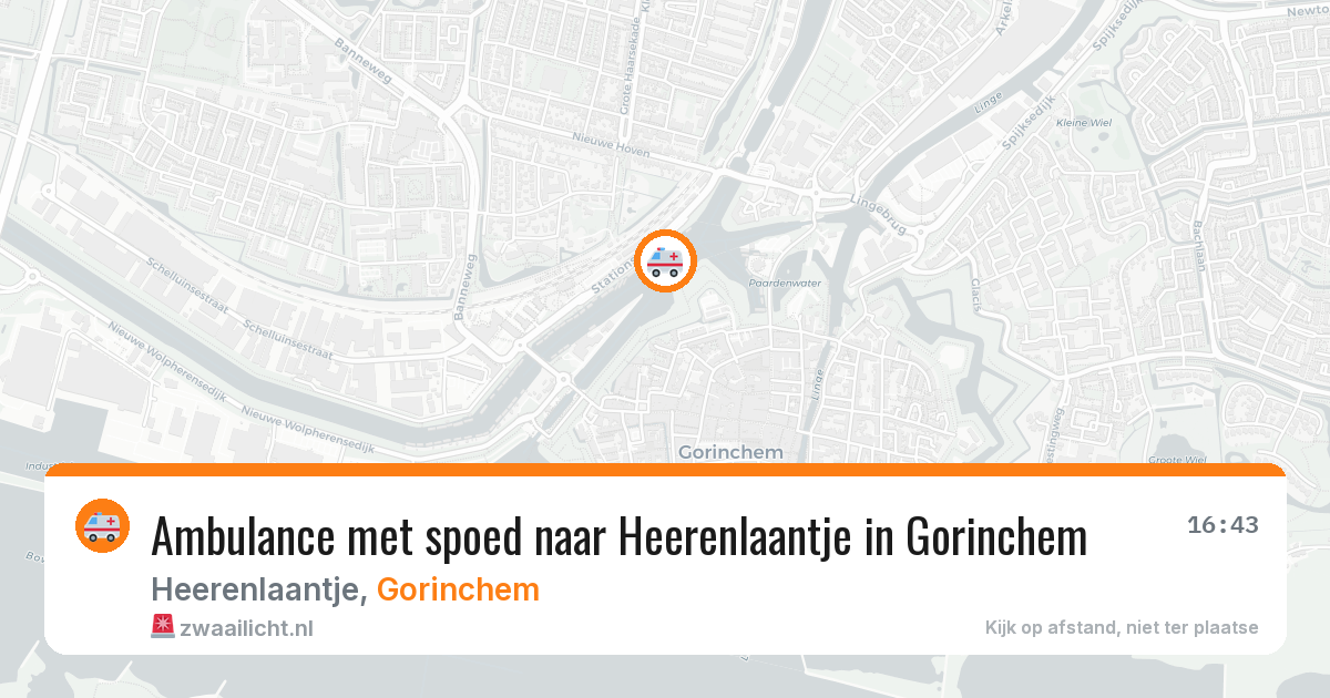 Ambulance met spoed naar Heerenlaantje in Gorinchem — 13 jun 2026