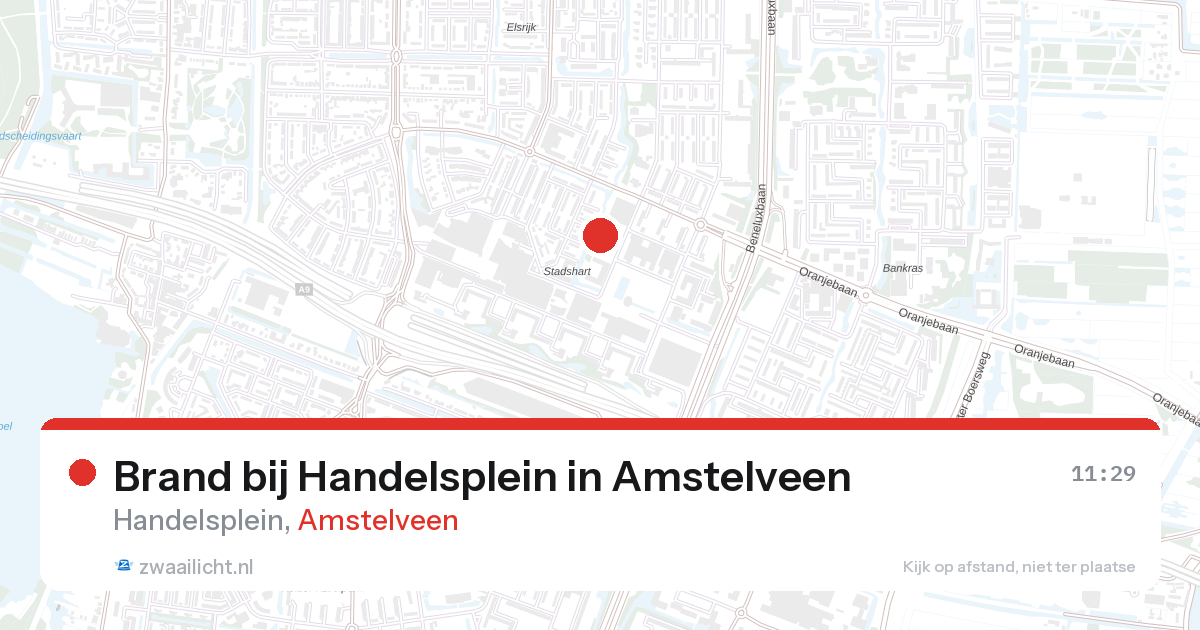 Brand bij Handelsplein in Amstelveen — 27 aug 2026