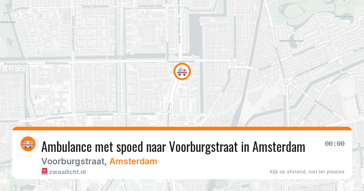 Ambulance met spoed naar Voorburgstraat in Amsterdam — 2 aug 2026