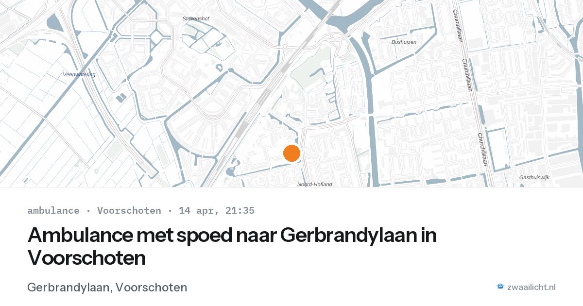 Ambulance met spoed naar Gerbrandylaan in Voorschoten — 14 apr 2026