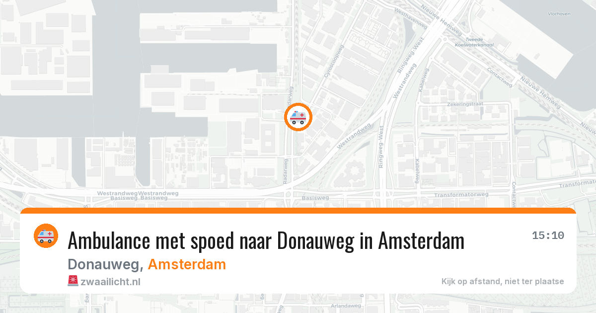 Ambulance met spoed naar Donauweg in Amsterdam — 5 jun 2026