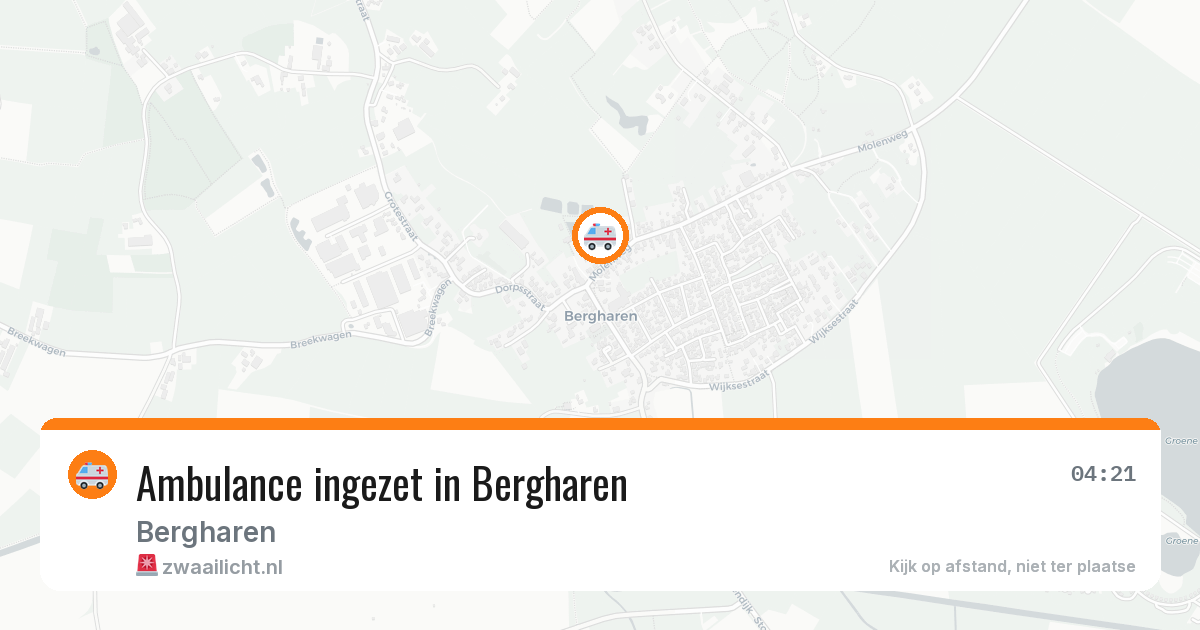 Ambulance ingezet in Bergharen — 18 mei 2026