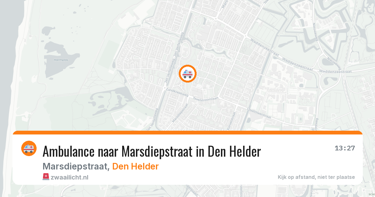 Ambulance naar Marsdiepstraat in Den Helder — 26 mrt 2026