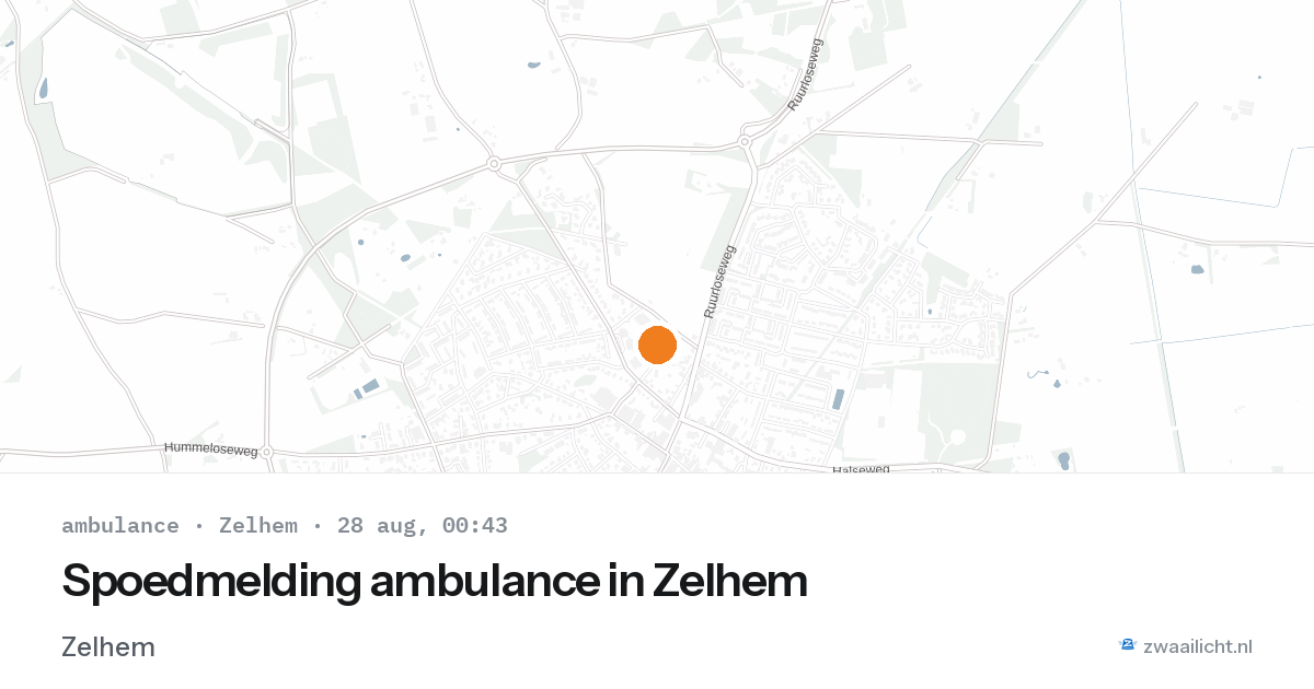 Spoedmelding ambulance in Zelhem — 27 aug 2026