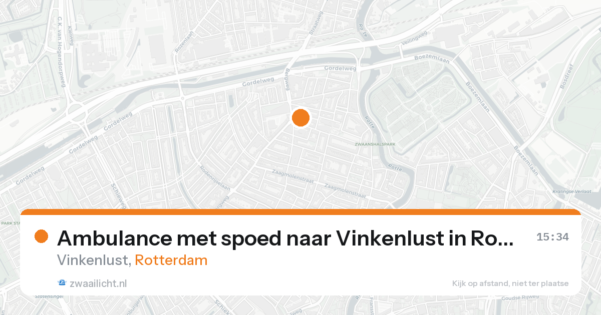 Ambulance met spoed naar Vinkenlust in Rotterdam — 22 aug 2026