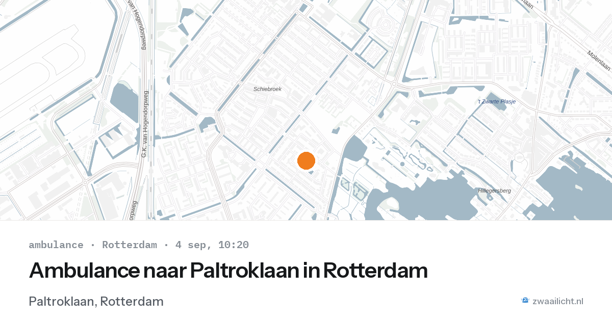 Ambulance naar Paltroklaan in Rotterdam — 4 sep 2026