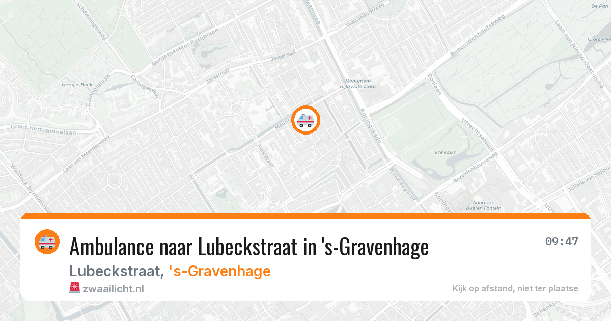 Ambulance naar Lubeckstraat in 's-Gravenhage — 4 apr 2026