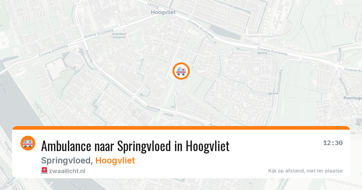 Ambulance naar Springvloed in Hoogvliet — 16 jul 2026