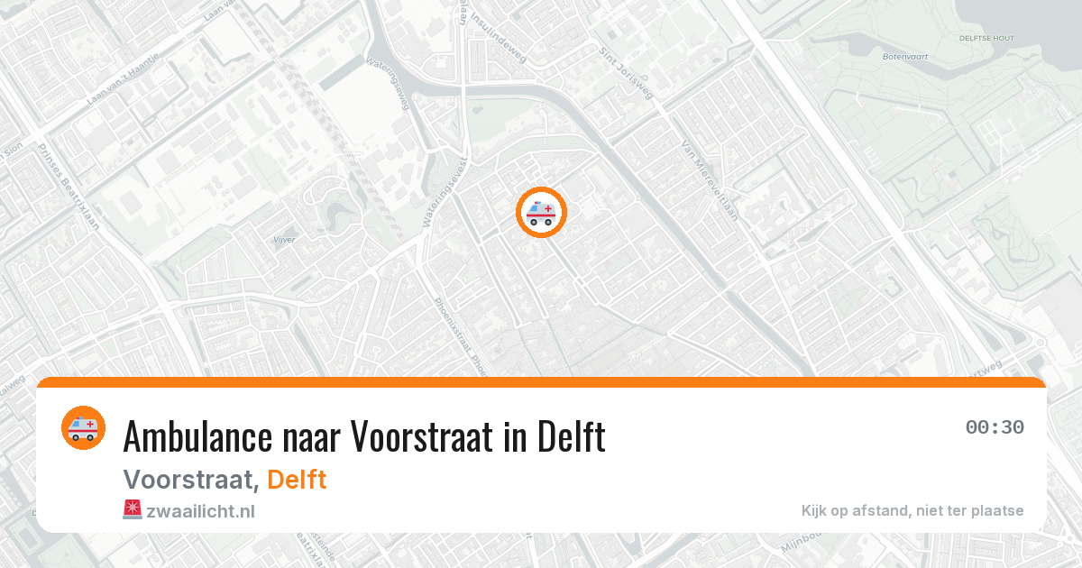 Ambulance naar Voorstraat in Delft — 29 jan 2026