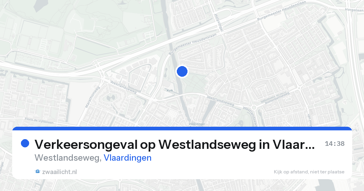 Verkeersongeval op Westlandseweg in Vlaardingen — 23 aug 2026