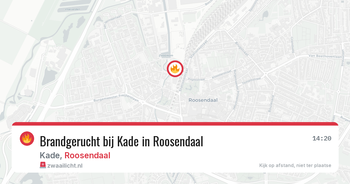 Brandgerucht bij Kade in Roosendaal — 18 jul 2026