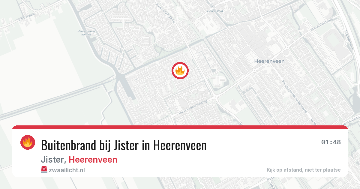 Buitenbrand bij Jister in Heerenveen — 5 jun 2026