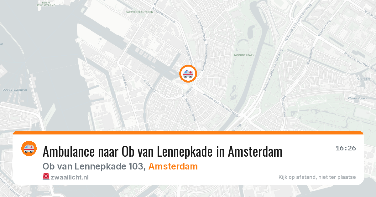 Ambulance naar Ob van Lennepkade in Amsterdam — 25 jun 2026