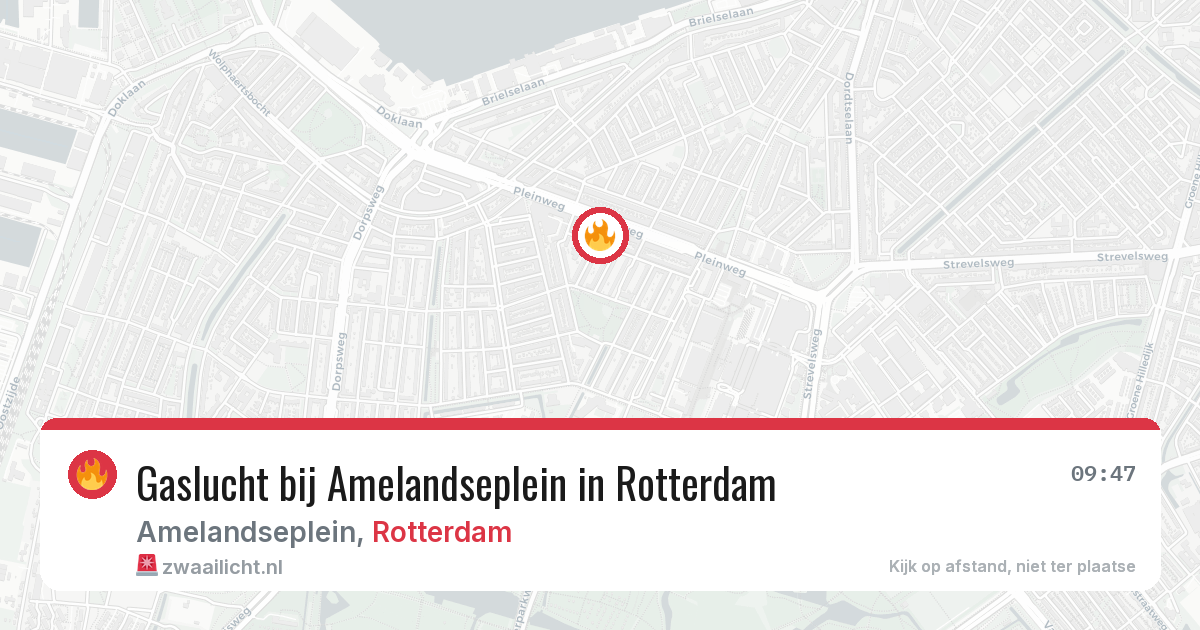 Gaslucht bij Amelandseplein in Rotterdam — 22 mei 2026