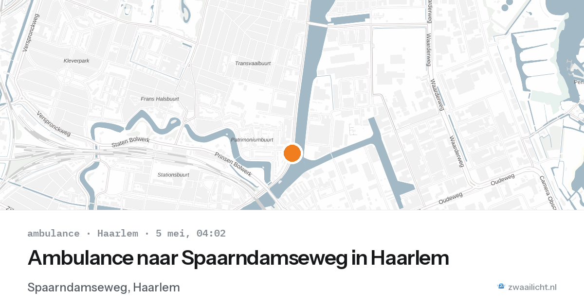 Ambulance naar Spaarndamseweg in Haarlem — 5 mei 2026
