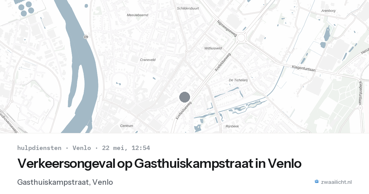 Verkeersongeval op Gasthuiskampstraat in Venlo — 22 mei 2026