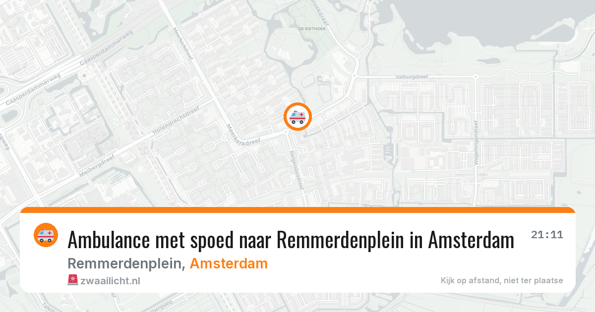 Ambulance met spoed naar Remmerdenplein in Amsterdam — 20 mei 2026