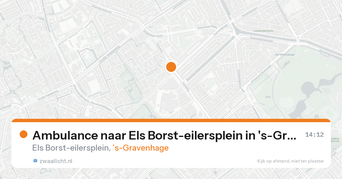 Ambulance naar Els Borst-eilersplein in 's-Gravenhage — 24 aug 2026