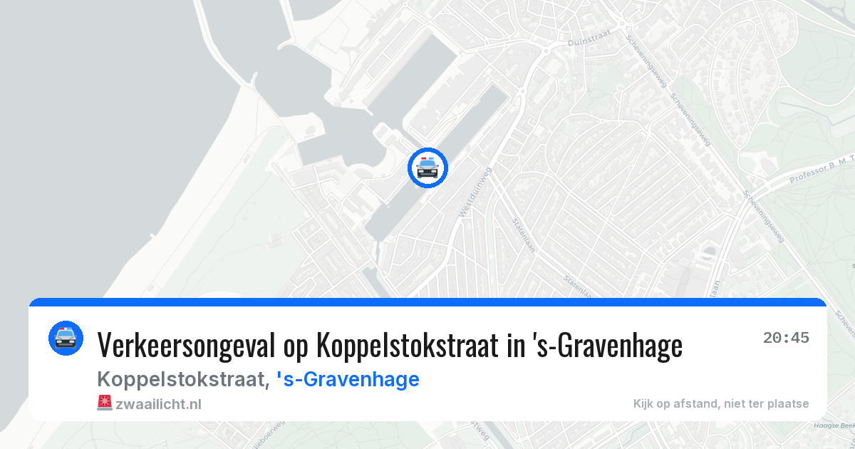 Verkeersongeval op Koppelstokstraat in 's-Gravenhage — 15 jun 2026