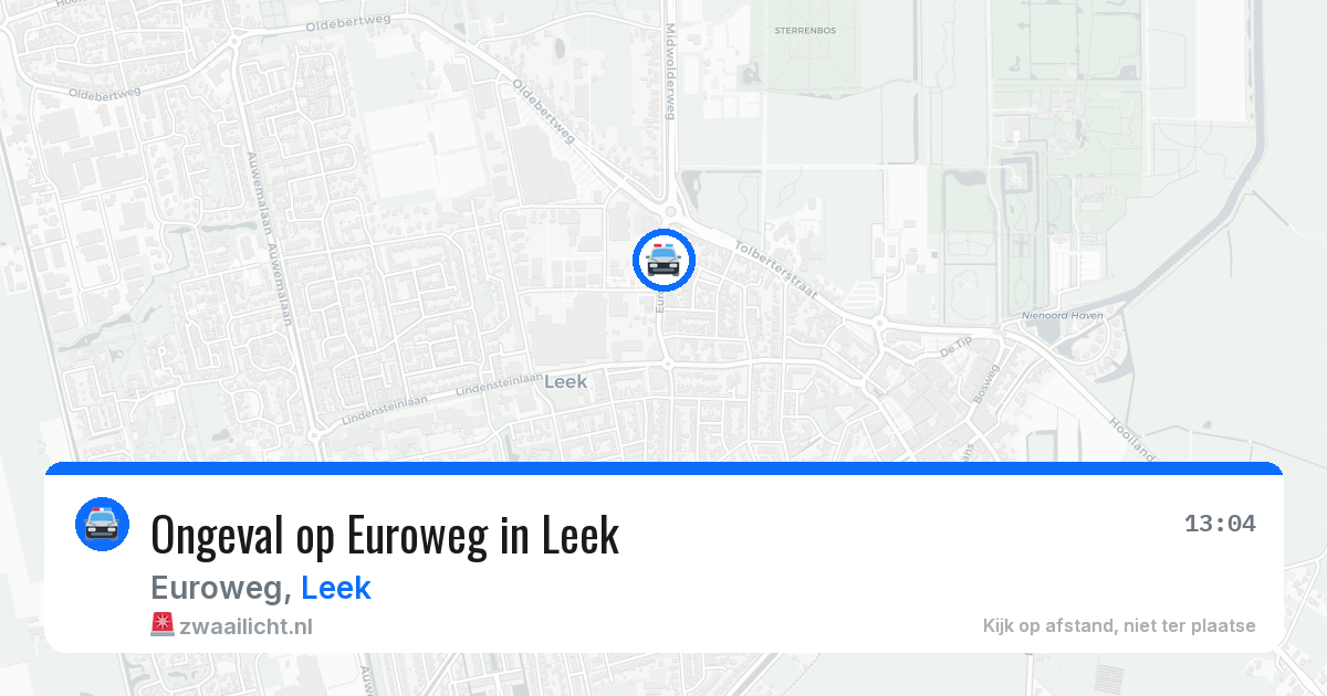 Ongeval op Euroweg in Leek — 23 apr 2026