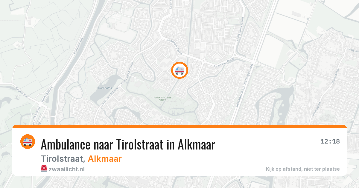 Ambulance naar Tirolstraat in Alkmaar — 22 jul 2026