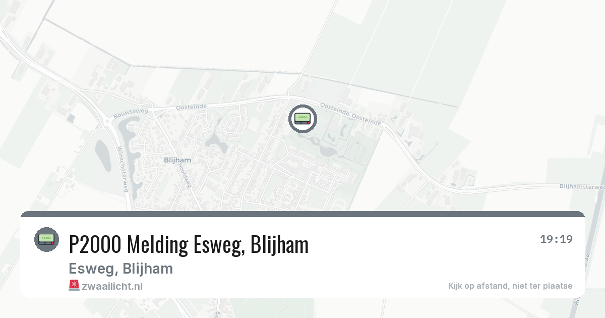 P2000 Melding Esweg, Blijham — 1 apr 2026