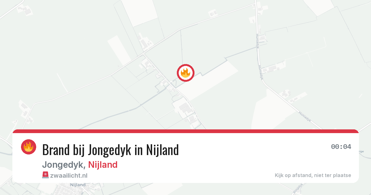 Brand bij Jongedyk in Nijland — 26 jul 2026