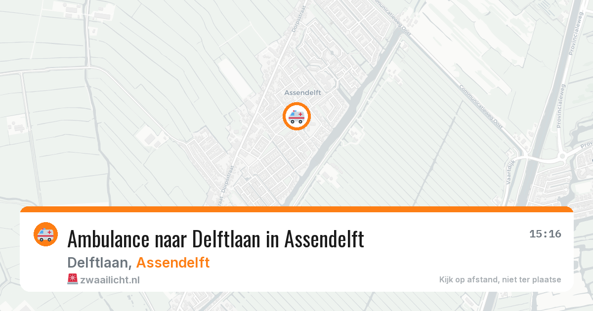 Ambulance naar Delftlaan in Assendelft — 11 mei 2026