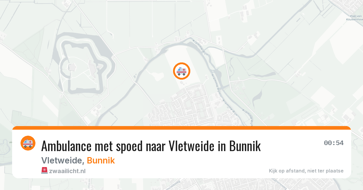 Ambulance met spoed naar Vletweide in Bunnik — 3 aug 2026