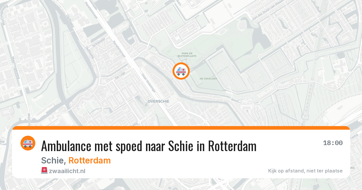 Ambulance met spoed naar Schie in Rotterdam — 3 jul 2026