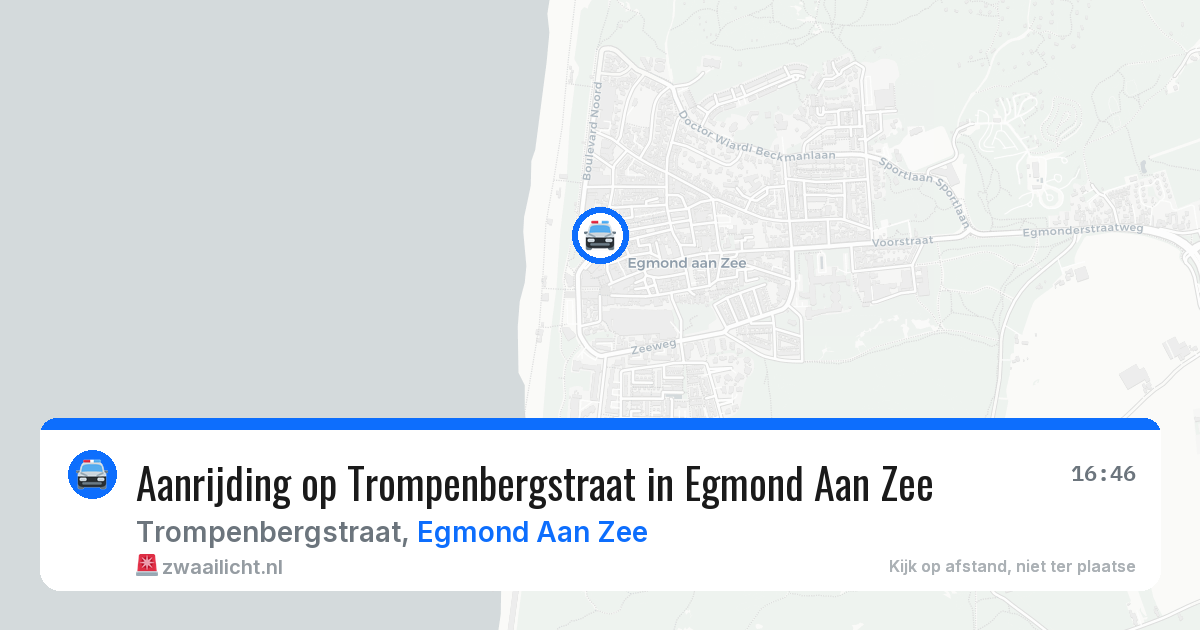 Aanrijding op Trompenbergstraat in Egmond Aan Zee — 12 aug 2026