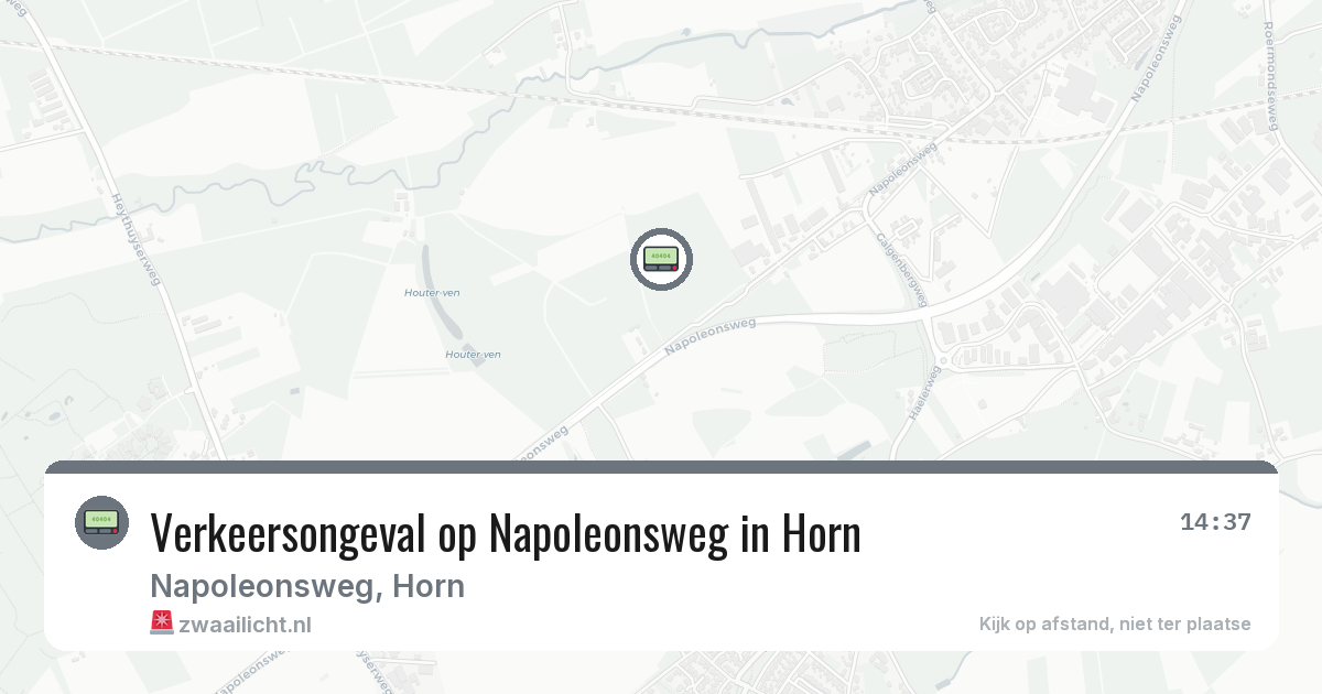 Verkeersongeval op Napoleonsweg in Horn — 15 feb 2026
